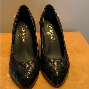 Chanel Signature Black Heels.  Never worn.